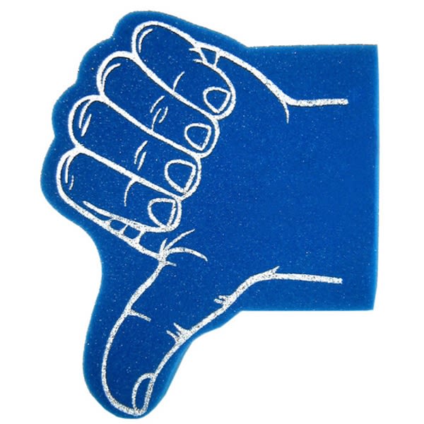 1 - Thumb Foam Hand - Blue - Cheering Accessories-cheering Mitts