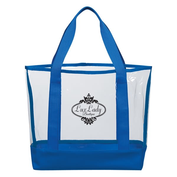 Royal Blue - Clear - Grocery Bag
