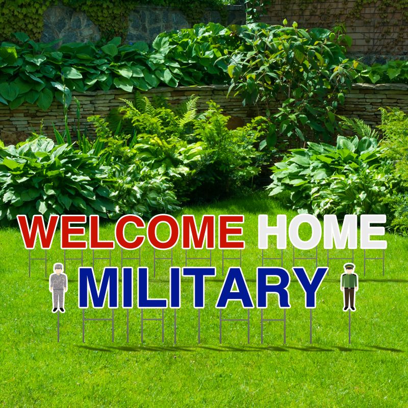 Welcome Home Military Yard Letters - 