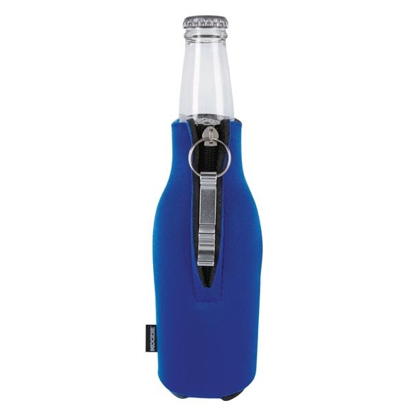 13_Zip-Up Bottle Koozie&reg; Kooler with Opener - Can Cooler