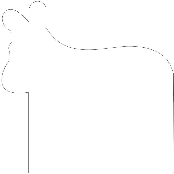 Donkey Outline Fan - Democrat
