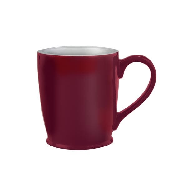 Kona Bistro Mug 16 oz_BurgundyBlank - Ceramic Mug