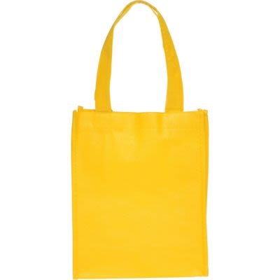 Custom Gift Bag - 80GSM Non Woven Tote Bags - Yellow Blank - Non-woven
