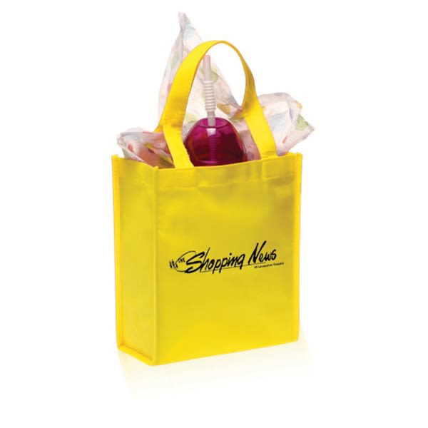 Custom Gift Bag - 80GSM Non Woven Tote Bags - Yellow Printed - Tote Bags
