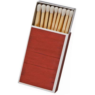 Full Color Matchboxes with 23 2-Inch Matchsticks - Lighter