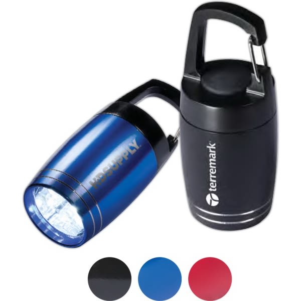 Baby Barrel 6 LED Torch with Carabiner - 