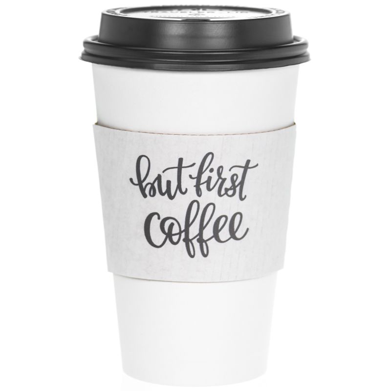 Custom Traditional White Cup Sleeves | Paper Cup Sleeves ...