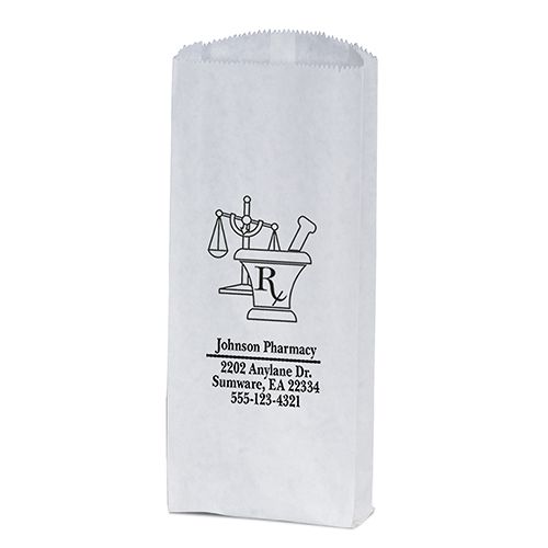 5 x 12 Inch Paper Pharmacy Bags - Environmentally Friendly Products