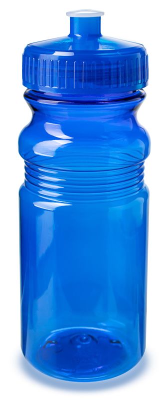 20 Oz Translucent Sports Water Bottles - Translucent Blue - Sports Bike