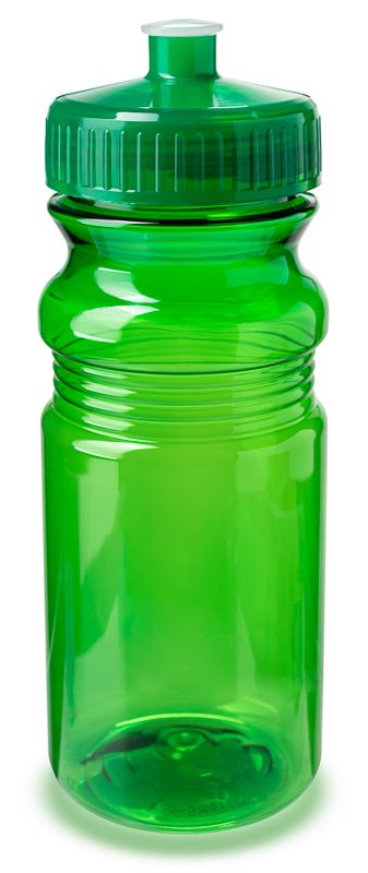20 Oz Translucent Sports Water Bottles - Translucent Green - Sports Bike Bottle
