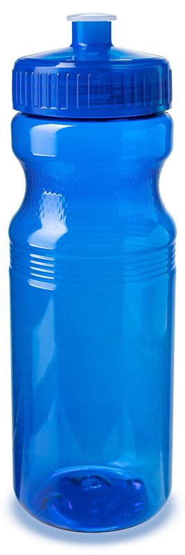 24 Oz Translucent Sports Water Bottles - Trans Blue - Bike Water