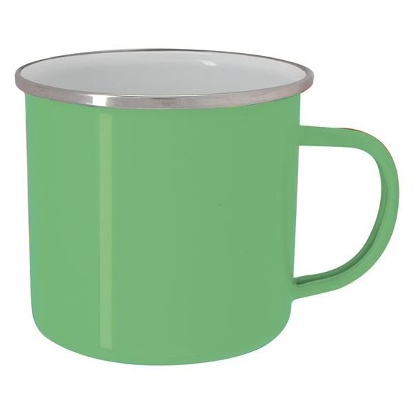 Lime Green - Custom Enamel Metal Mugs