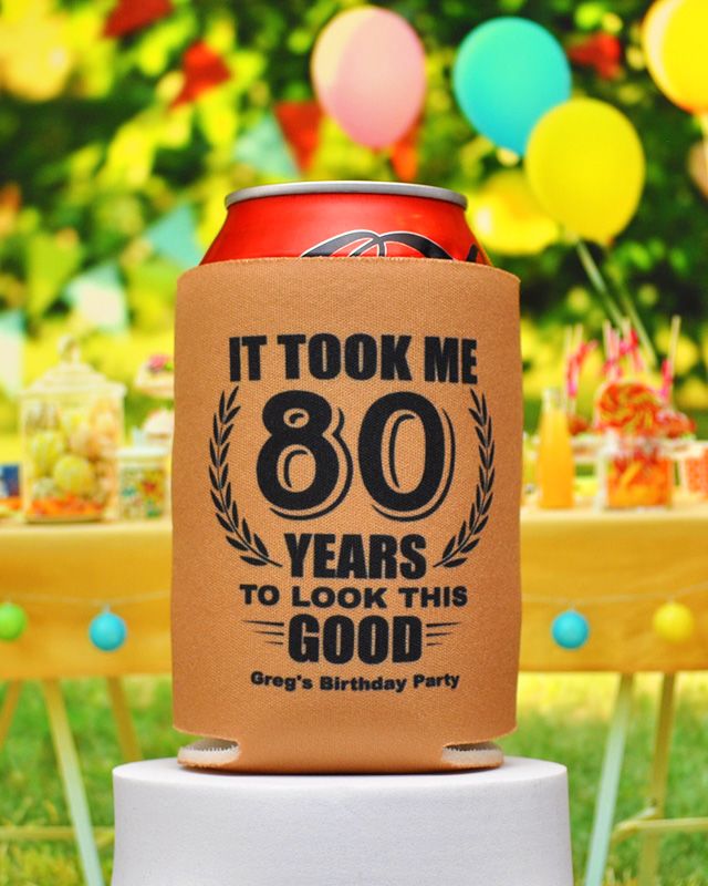 80 Years to Look This Good Birthday Full Color Can Coolers - Imprint Can Coolers