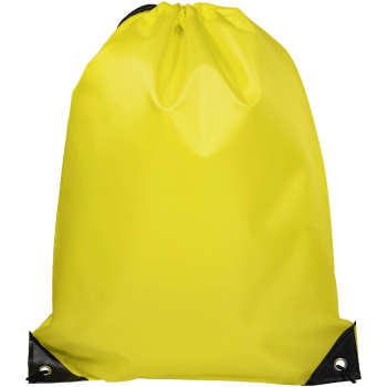 yellow drawstring backpack