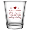 Clear Shot Glass_Red Imprint Color (Pre-Designed Template #115984) - Bar