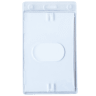 Vertical Hard Plastic Badge Holder with Slot - Back Side - 