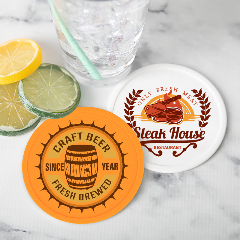 4 Inch Custom Silicone Drink Coasters Custom Coasters
