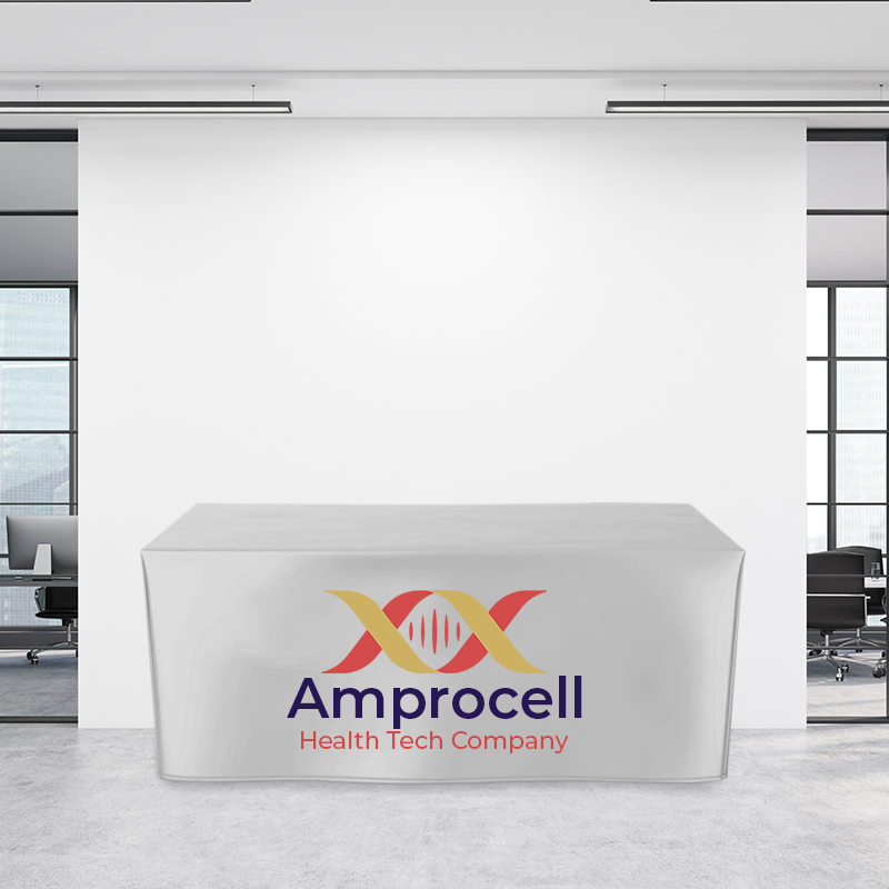 6FT Fitted Trade Show Table Cover Full Color Imprint Table Covers