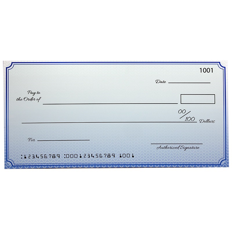 Custom Economy Large Checks 22 X 48 Inch Custom Big Checks & Giant
