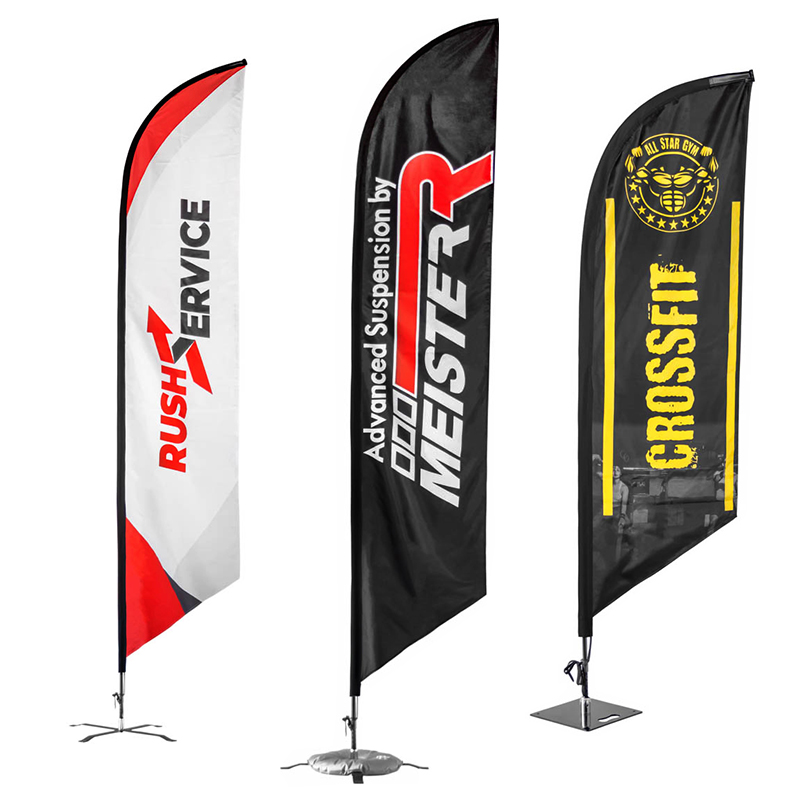 Custom 14' X 3' Large Feather Flags | Custom Flags - 24HourWristbands.Com