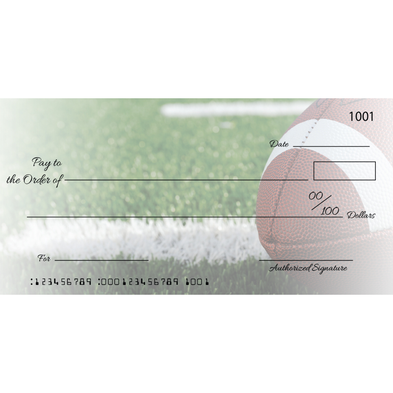 Custom Football Big Checks Custom Themed Big Checks