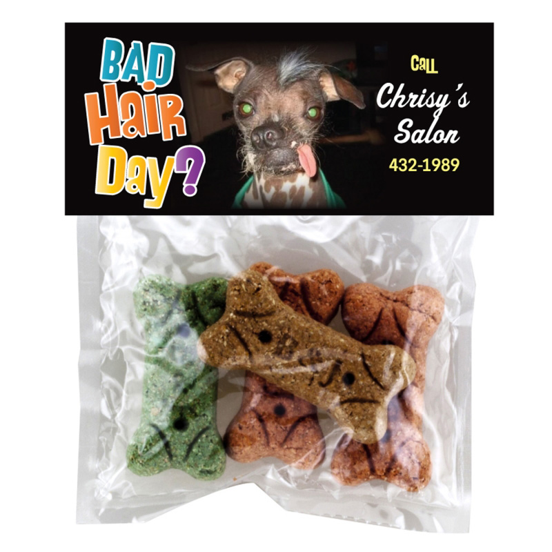 Header Bag With Dog Bone Treats | Pet Supplies - 24HourWristbands.Com