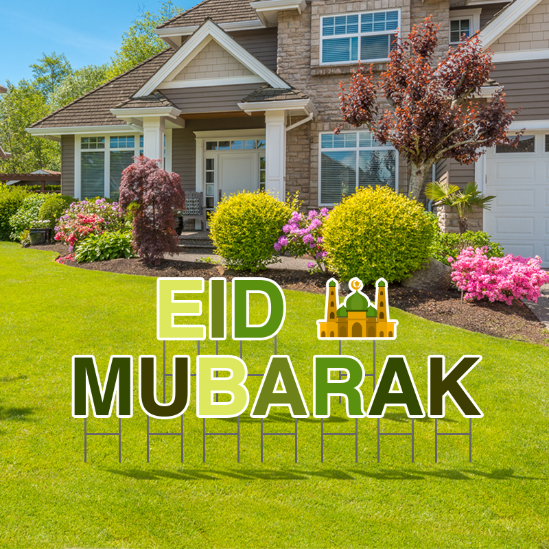 Pre Packaged Eid Mubarak Yard Letters Religious Yard Letters 24hourwristbands Com