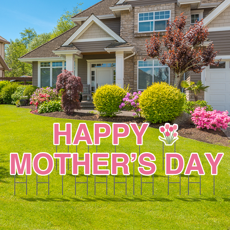 PrePackaged Happy Mother’s Day Yard Letters InStock Yard Signs