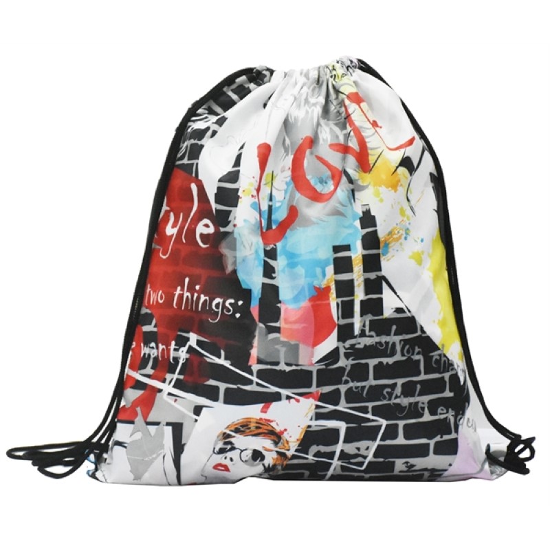 Rush Full Color Drawstring Backpack Sports Bags Drawstring Sportpacks