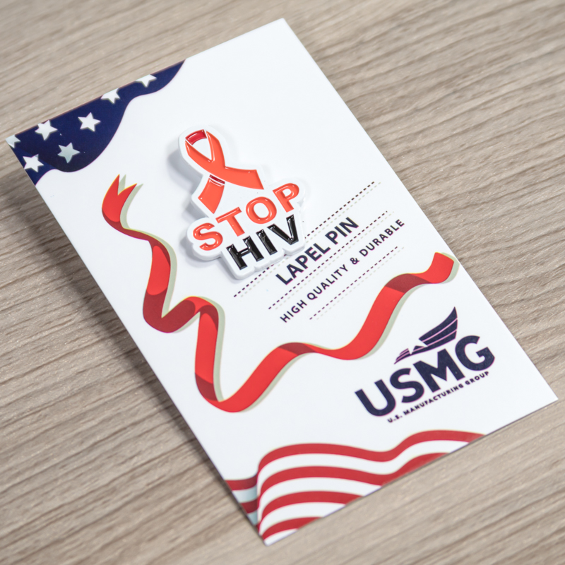 Stop HIV Stock Lapel Pins Awareness Lapel Pins