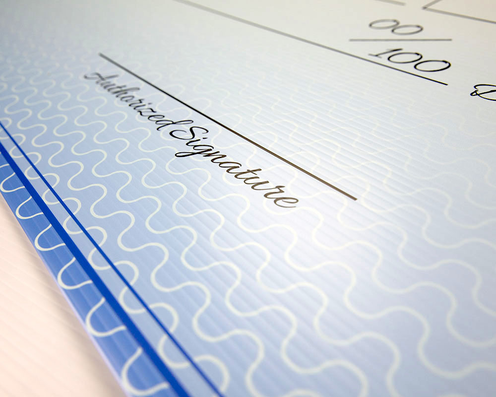 Custom Economy Giant Checks 30 X 60 Inch Custom Big Checks & Giant