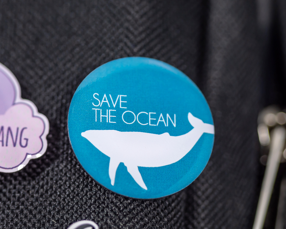 Save The Ocean Stock Lapel Pins Eco Environmental Green Lapel Pins