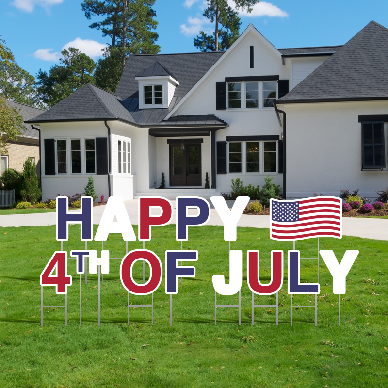 Pre-Packaged Happy 4th Of July Yard Letters | In-Stock ...